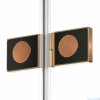 New Trendy New Soleo Copper Brushed drzwi wnękowe bifold 90x195 cm prawe miedź szczotkowana/szkło przejrzyste D-0504A